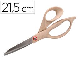 Tijera oficina liderpapel acero inoxidable mango eco material 8\" 21,5 cm en blister"