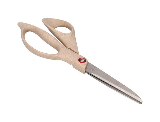 Tijera oficina liderpapel acero inoxidable mango eco material 8\" 21,5 cm en blister"