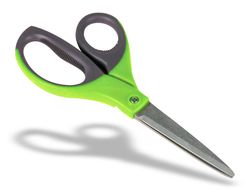 Tijera Q-Connect Mango Caucho 8" 21 cm Blister