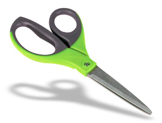 Tijera Q-Connect Mango Caucho 8" 21 cm Blister