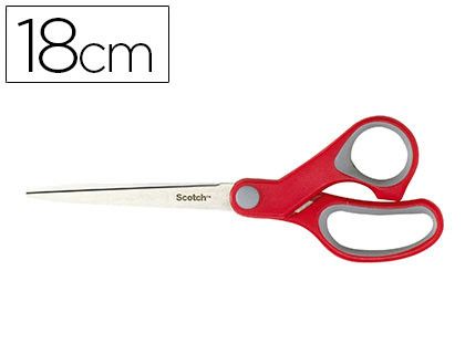 Tijeras rojas confort de 18 cm Scotch