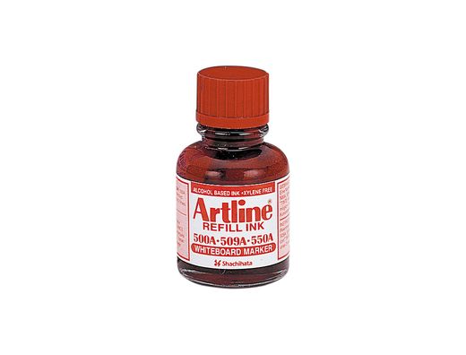 Tinta Artline Rojo para Rotulador Pizarra Blanca 500-A Frasco de 20 Ml