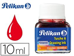 Tinta china Pelikan con dosificador rojo bermellón