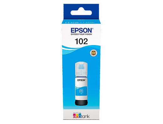 Tinta epson ecotank 102 et-2700 / 2750 / 3700 / 3750 / 4750 bote de 70 ml cian 6.000 pag