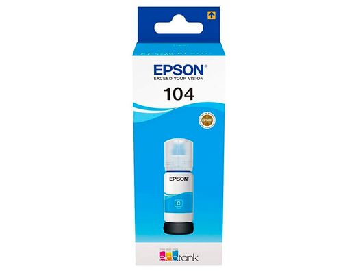 Tinta epson ecotank 104 et-2710 / 2711 / 2712 / 2720 / 2726 / 4700 cian 7500 paginas