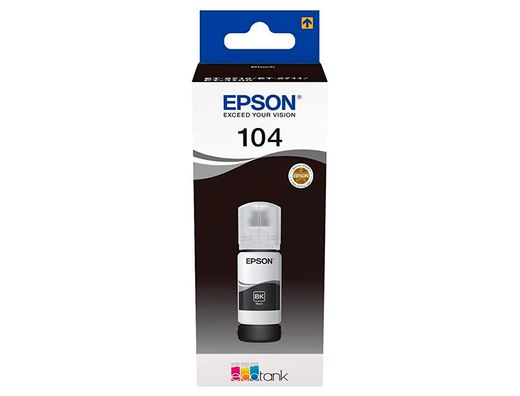 Tinta epson ecotank 104 et-2710 / 2711 / 2712 / 2720 / 2726 / 4700 negro 4500 paginas