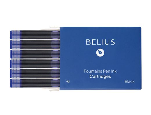 Tinta estilografica belius azul caja 6 cartuchos