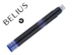 Tinta estilografica belius azul caja 6 cartuchos