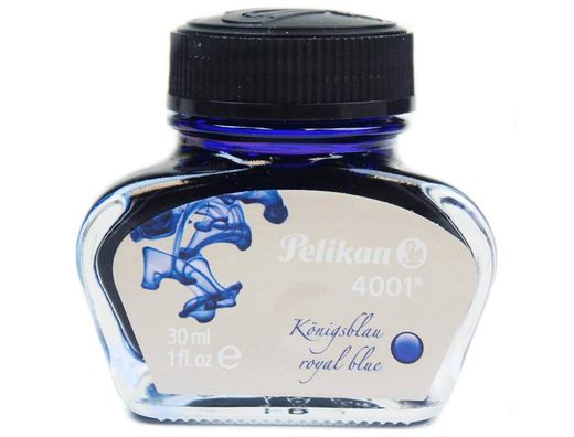 Tinta estilografica pelikan 4001 azul real frasco 30 ml