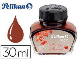 Tinta estilografica pelikan 4001 marron brillante frasco 30 ml