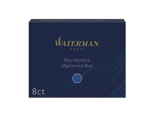 Tinta estilografica waterman standard azul/negro caja de 8 cartuchos