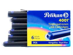 Tinta Pelikan estilográfica azul real lavable (6 unidades)