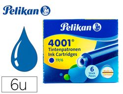 Tinta Pelikan estilográfica azul real lavable (6 unidades)