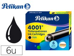 Tinta Pelikan estilográfica negro (6 unidades)