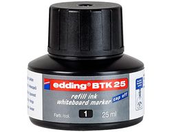 Tinta rotulador edding pizarra blanca btk-25 color negro frasco de 25 ml