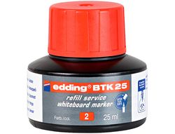 Tinta rotulador edding pizarra blanca btk-25 color rojo frasco de 25 ml