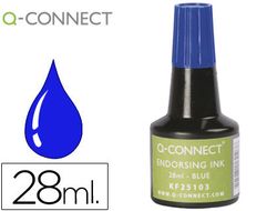 Tinta Tampon Q-Connect Azul -Frasco de 28 Ml