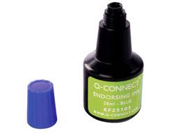 Tinta Tampon Q-Connect Azul -Frasco de 28 Ml