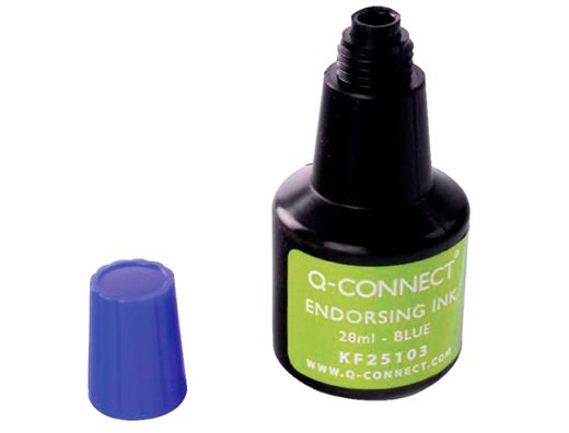 Tinta Tampon Q-Connect Azul -Frasco de 28 Ml