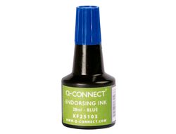 Tinta Tampon Q-Connect Azul -Frasco de 28 Ml