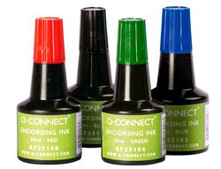 Tinta Tampon Q-Connect Azul -Frasco de 28 Ml