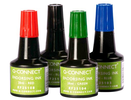 Tinta Tampon Q-Connect Azul -Frasco de 28 Ml