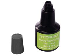 Tinta Tampon Q-Connect Negro -Frasco de 28 Ml