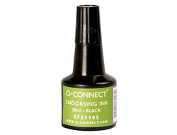Tinta Tampon Q-Connect Negro -Frasco de 28 Ml