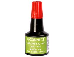 Tinta Tampon Q-Connect Rojo -Frasco de 28 Ml