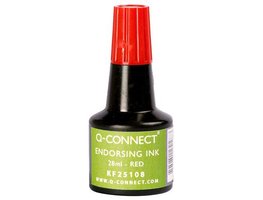 Tinta Tampon Q-Connect Rojo -Frasco de 28 Ml