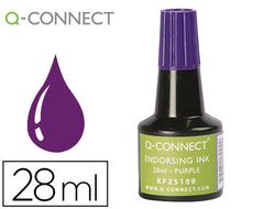 Tinta tampon q-connect violeta frasco 28 ml