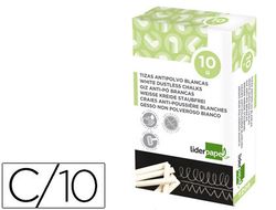 Tiza Blanca Antipolvo Liderpapel Caja de 10 Unidades