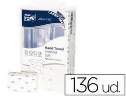 Toalla de Papel Engarzada 2 Capas 21X33 cm Paquete de 136 Unidades para Dispensador H2