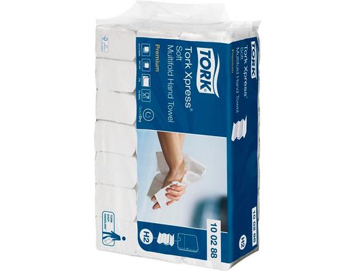 Toalla de Papel Engarzada 2 Capas 21X33 cm Paquete de 136 Unidades para Dispensador H2