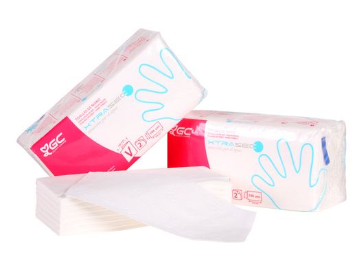 Toalla de Papel Mano Engarzada Ecologica 20X23 cm 2 Capas Paquete con 196 Unidades