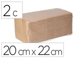 Toalla secamanos bunzl greensource nature celulosa reciclada plegado v 2 capas 20x22 cm caja de 20 paquetes