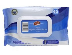 Toallita humeda vivo para wc paquete con tapa de 60 unidades