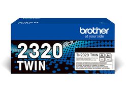 Toner brother tn-2320 dcpl2520dw /2540d/ mfcl2700dw / 2720dw / 2740dw negro 2600 paginas pack 2 unidades
