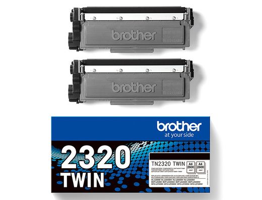 Toner brother tn-2320 dcpl2520dw /2540d/ mfcl2700dw / 2720dw / 2740dw negro 2600 paginas pack 2 unidades