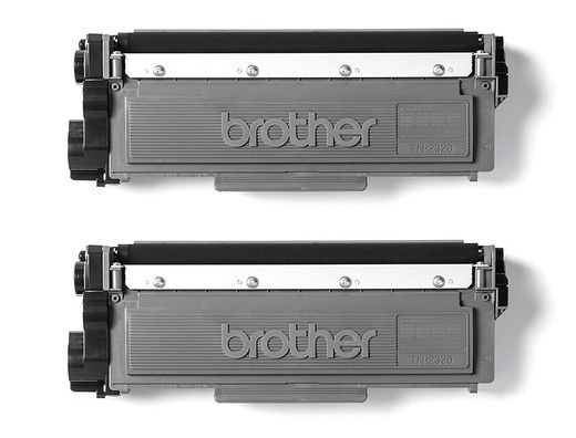 Toner brother tn-2320 dcpl2520dw /2540d/ mfcl2700dw / 2720dw / 2740dw negro 2600 paginas pack 2 unidades