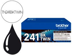 Toner brother tn241bktwin hl3140 / 3170 / 3150 / dcp9020 / mfc9140 / 9330 / 9340 negro 2500 paginas pack