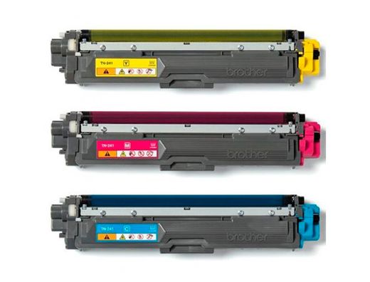 Toner brother tn241cmy hl3140 / 3170 / 3150 / dcp9020 / mfc9140 / 9330 / 9340 cian magenta yellow 1500 paginas