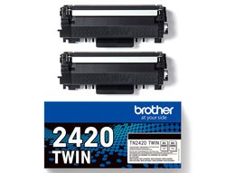 Toner brother tn2420twin para dcp-l2510/ 2530 / 2550 / hl-l2375 negro 3000 paginas pack 2 unidades
