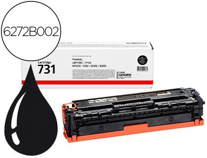Toner canon 731 bk i-sensys lbp7100cn / lbp7110cw / mf623cn / mf628cw / mf8230cn / mf8280cw negro 1400 paginas