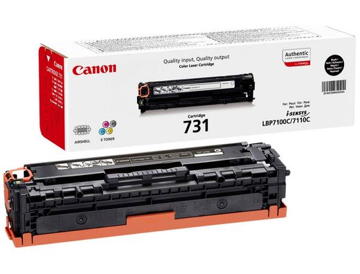 Toner canon 731 bk i-sensys lbp7100cn / lbp7110cw / mf623cn / mf628cw / mf8230cn / mf8280cw negro 1400 paginas