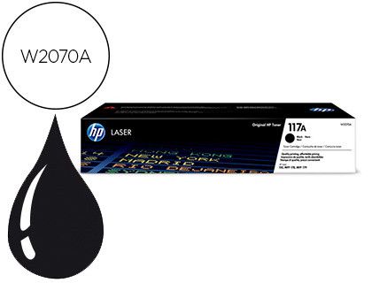 Toner hp 117a laser color 150a / 150nw / 178nw / 178nwg / 179fnw negro 1000 paginas