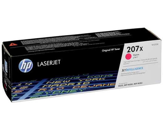Toner hp 207x color laserjet pro m282nw / m283fdn / m283fdw magenta 2.450 paginas