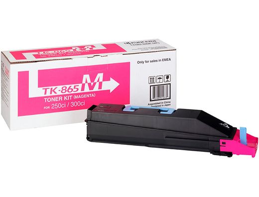 Toner kyocera -mita copiadora taskalfa 250ci/300ci magenta tk865m 12.000 paginas