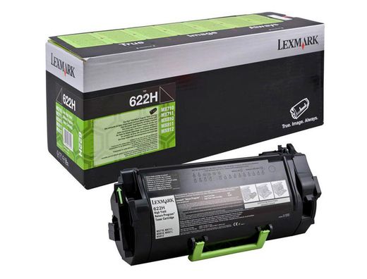 Toner laser lexmark 622h negro