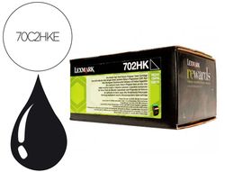 Toner laser lexmark 702hke negro 4000 paginas